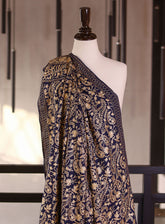 Royal Fashion Embroidered Woolen Shawls - RF25SH 046A020 Blue